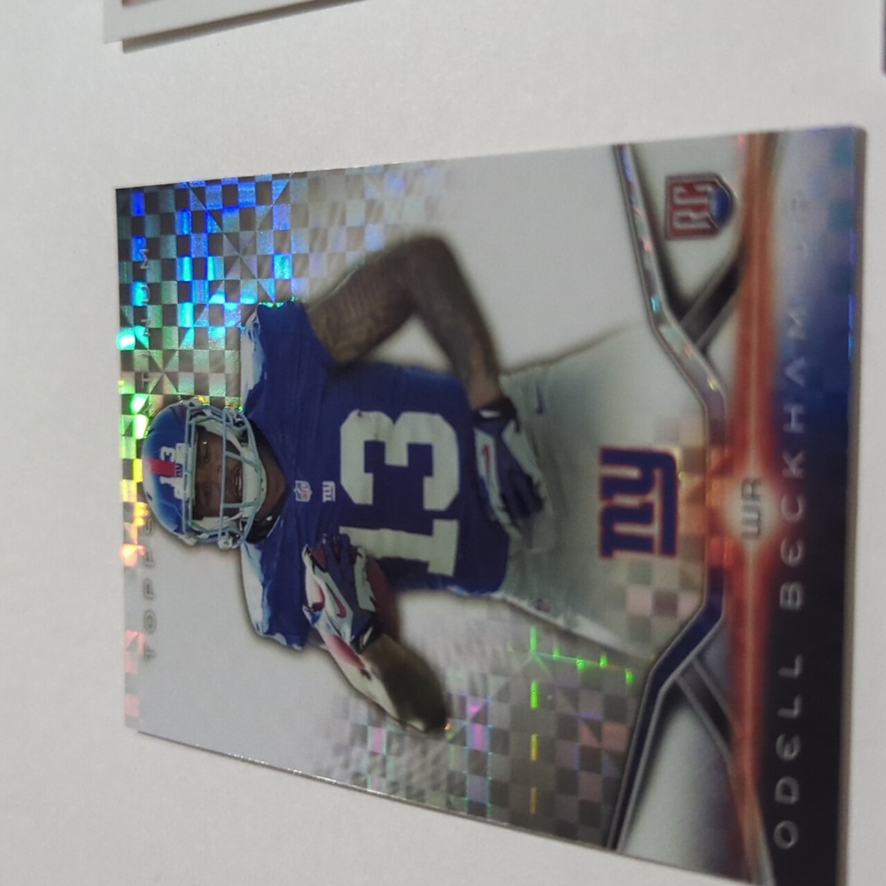 Lot NFL Football Trading Cards Odell Beckham Jr Rookie Patch Parallel NY Giants - Picture 3 of 12